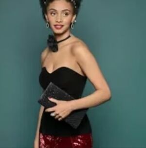 Johnny Wujek for JCPenney Black Velvet Sweetheart Neck Corset Top – Size 5 – NWT